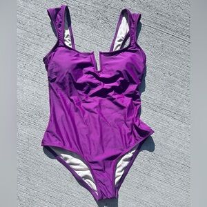 Shade & Shre Purple One-Piece Swimsuit NWT